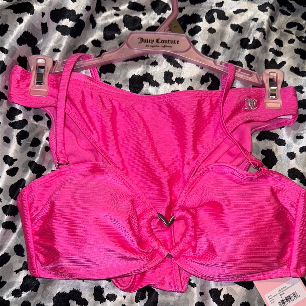 Juicy Couture Pink bathing suit Top with Cut Out Details and bottoms